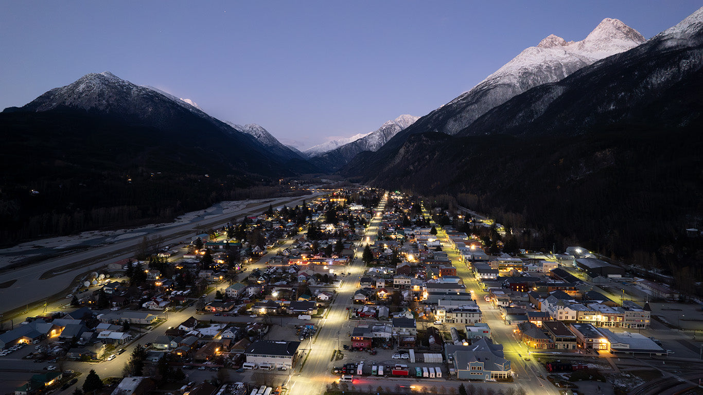 Skagway, Alaska at dusk